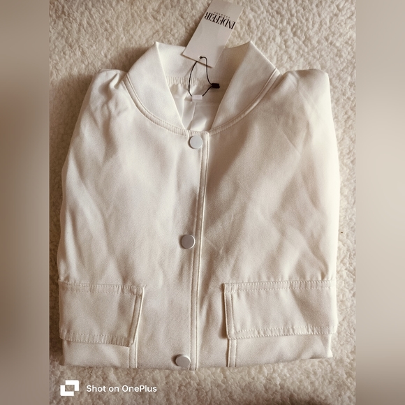 Indefeir Jacket spring White vintage solid long sleeves women's - Picture 6 of 11